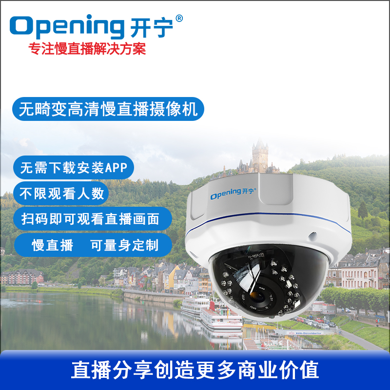 無畸變高清慢直播防暴半球攝像機